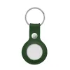 Crong Leather Case with Key Ring – Protective leather case with key ring for Apple AirTag 1/2 (green)