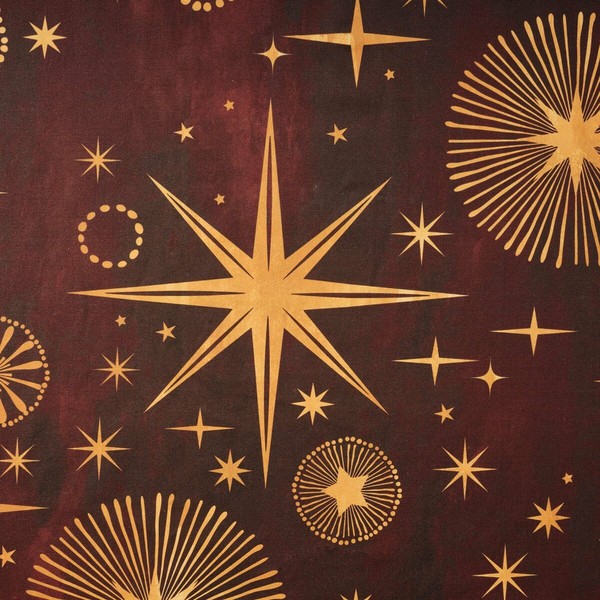 Dėmėms atspari derva dengta staltiesė Belum Christmas Raudona Auksinis 150 x 150 cm