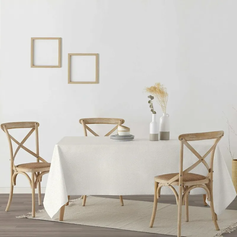 Dėmėms atspari derva dengta staltiesė Belum Dots Gold Spalvotas 200 x 150 cm