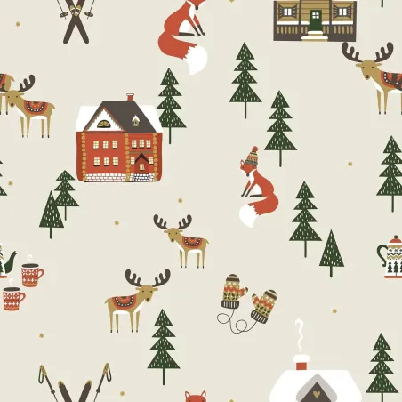 Dėmėms atspari derva dengta staltiesė Belum Merry Christmas Spalvotas 100 x 150 cm