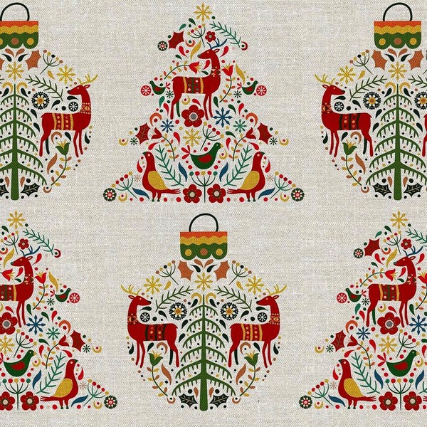 Dėmėms atspari derva dengta staltiesė Belum Merry Christmas Spalvotas 250 x 150 cm
