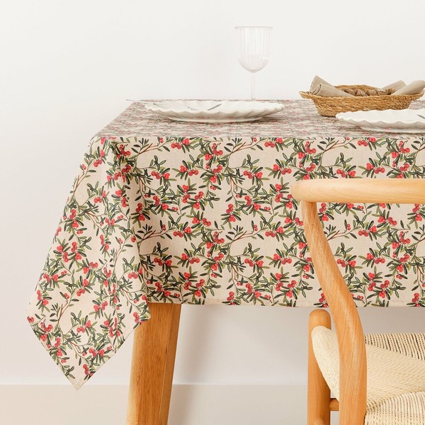 Dėmėms atspari derva dengta staltiesė Belum Mistletoe Spalvotas 200 x 150 cm