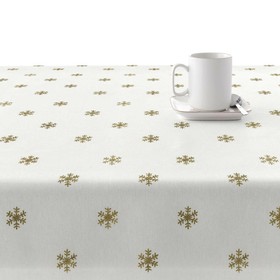 Dėmėms atspari derva dengta staltiesė Belum Snowflakes Gold Spalvotas 100 x 150 cm