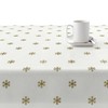 Dėmėms atspari derva dengta staltiesė Belum Snowflakes Gold Spalvotas 100 x 150 cm