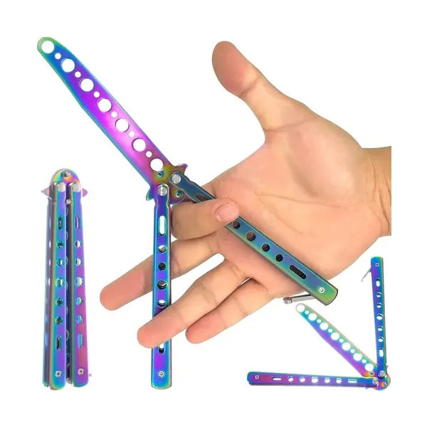 Butterfly Knife for Training - Rainbow
