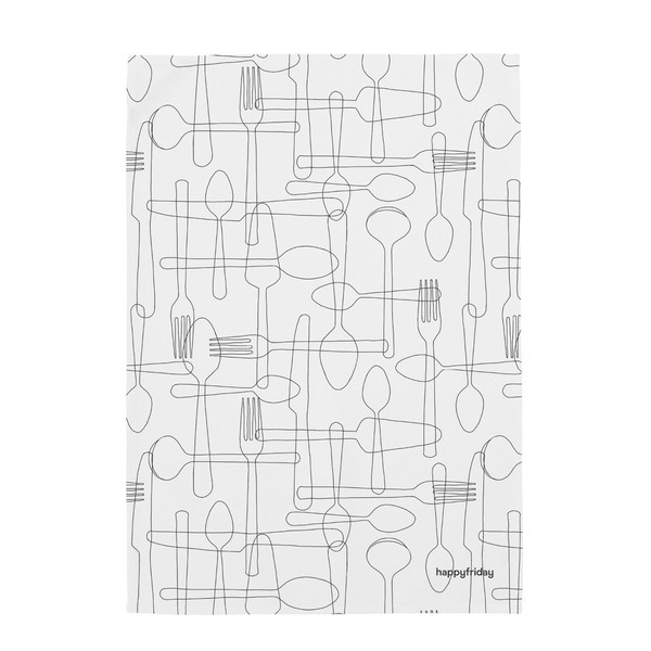 Keittiöliina HappyFriday Cutlery Monivärinen 70 x 50 cm (2 osaa)