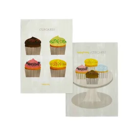 Keittiöliina HappyFriday Cupcakes Monivärinen 70 x 50 cm (2 osaa)