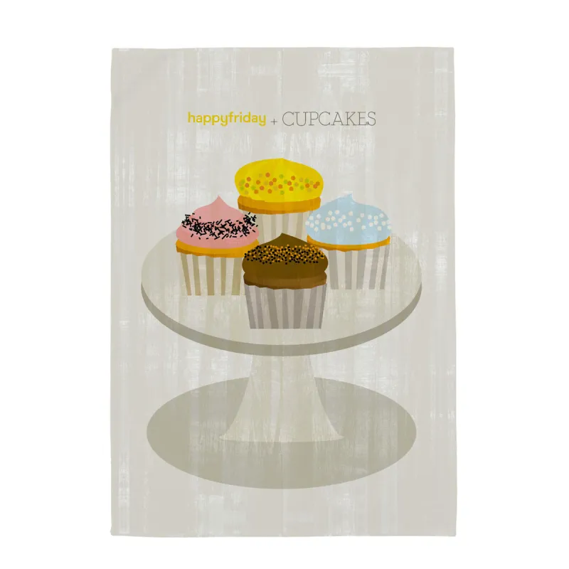 Keittiöliina HappyFriday Cupcakes Monivärinen 70 x 50 cm (2 osaa)