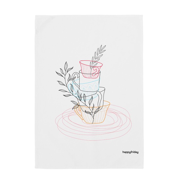 Virtuves Dvielis HappyFriday Breakfast Daudzkrāsains 70 x 50 cm (2 gb.)