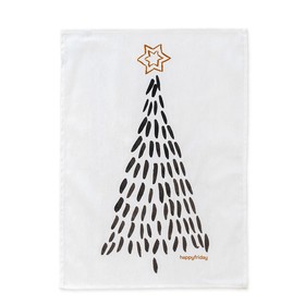 Keittiöliina HappyFriday Xmas Gold Monivärinen 70 x 50 cm (2 osaa)