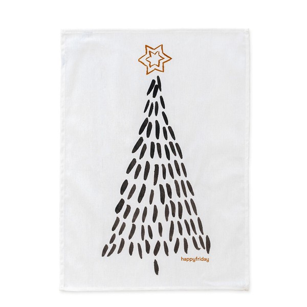 Keittiöliina HappyFriday Xmas Gold Monivärinen 70 x 50 cm (2 osaa)