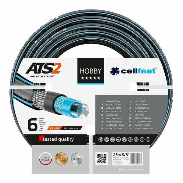 Letku Cellfast Hobby Ats2 PVC 25 m Ø 15 mm 6 kerrosta
