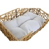Mājdzīvnieku gulta Home ESPRIT Balts Gaiši brūns Metāls sintētiska rotangpalma 50 x 35 x 14 cm (2 Daudzums)