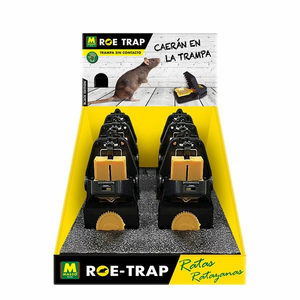 Pelėsūnų spąstai Massó Roe-Trap Black Edition 231702 15,2 x 8 x 7,3 cm