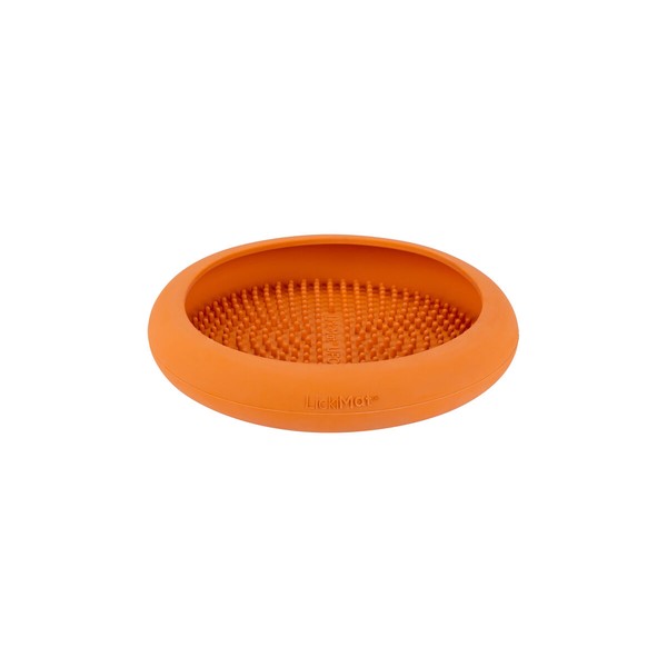 Dog Feeder Lickimat Orange Rubber Modern