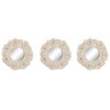 Mirror Set Home ESPRIT White Boho 20 x 1 x 20 cm (3 Pieces)
