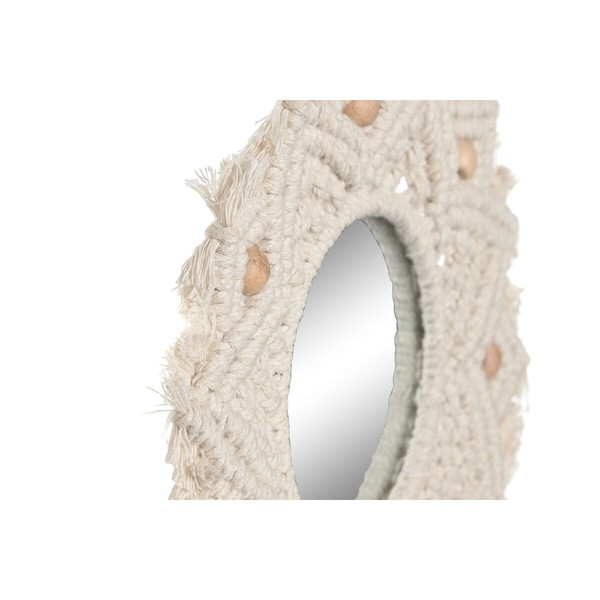 Veidrodžių rinkinys Home ESPRIT Balta Boho 20 x 1 x 20 cm (3 Dalys)