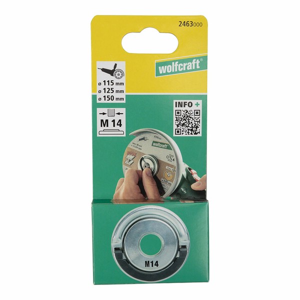 Greito tvirtinimo veržlė kampiniam šlifuokliui Wolfcraft 2463000 Ø 45 mm M14