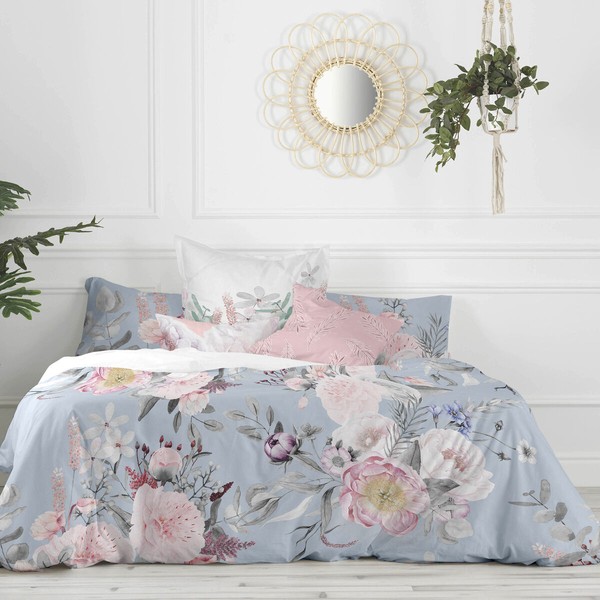 Пододеяльник HappyFriday Soft Bouquet Разноцветный 220 x 220 cm