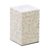 Svečturis Bēšs Perlamutrs Koks MDF 10,5 x 10,5 x 16 cm