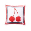 Cushion Benetton White Red Cherries 40 x 40 cm Squared