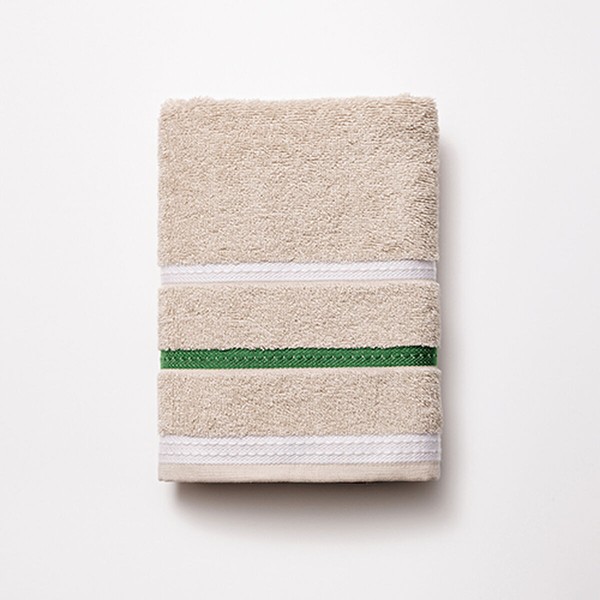 Towel Benetton Beige 50 x 90 cm Stripes