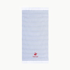 Kylpypyyhe Beverly Hills Polo Club Sininen Valkoinen 100% puuvillaa 80 x 165 cm