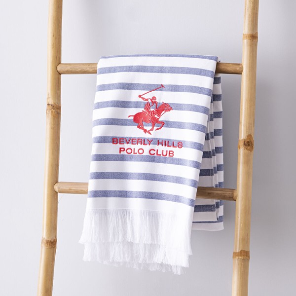 Vannas dvielis Beverly Hills Polo Club Zils Balts 100% kokvilnas 80 x 165 cm