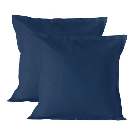 Pillowcase set HappyFriday Navy Blue 60 x 60 cm 15 x 1 x 38 cm 2 Pieces