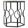 Set of 2 tables Alexandra House Living Brown Black Iron MDF Wood 39 x 57 x 39 cm