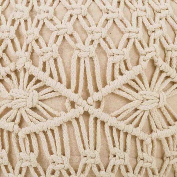 Fotelis Alexandra House Living Kreminė Bambukas Kempinė Medžio MDF 50 x 30 x 50 cm