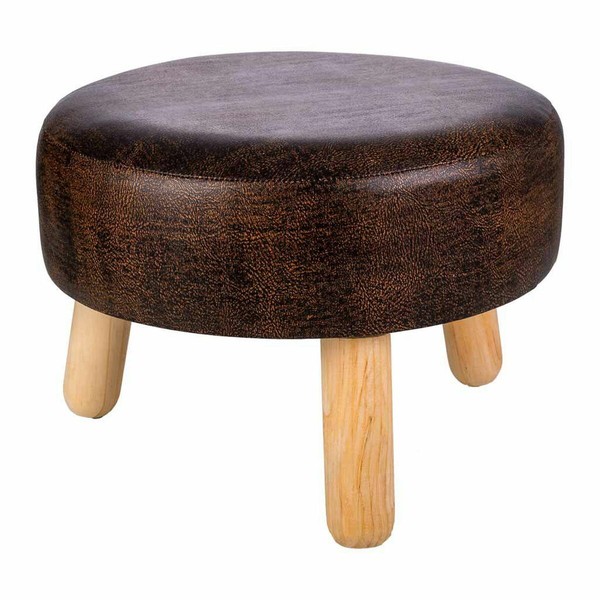 taburete Alexandra House Living Brūns Poliuretāns Koks MDF 40 x 29 x 40 cm
