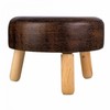 taburete Alexandra House Living Brūns Poliuretāns Koks MDF 40 x 29 x 40 cm