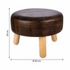 taburete Alexandra House Living Brūns Poliuretāns Koks MDF 40 x 29 x 40 cm