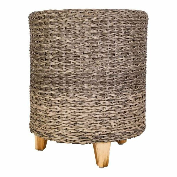 taburete Alexandra House Living Pelēks Koks sintētiska rotangpalma 40 x 48 x 40 cm