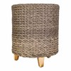 taburete Alexandra House Living Pelēks Koks sintētiska rotangpalma 40 x 48 x 40 cm