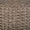 Stool Alexandra House Living Grey Wood synthetic rattan 40 x 48 x 40 cm