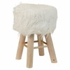 Jakkara Alexandra House Living Valkoinen Pehmo Bambu Mäntypuu Sieni Puu MDF 32 x 44 x 32 cm