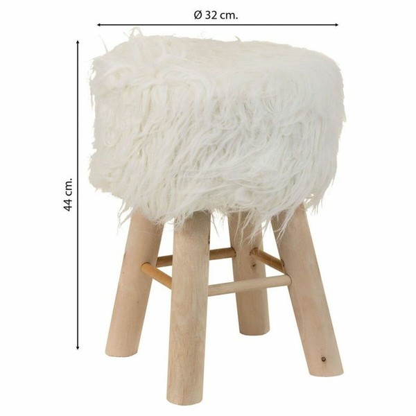 Jakkara Alexandra House Living Valkoinen Pehmo Bambu Mäntypuu Sieni Puu MDF 32 x 44 x 32 cm