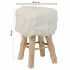 Jakkara Alexandra House Living Valkoinen Pehmo Bambu Mäntypuu Sieni Puu MDF 32 x 44 x 32 cm