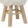Jakkara Alexandra House Living Valkoinen Pehmo Bambu Mäntypuu Sieni Puu MDF 32 x 44 x 32 cm