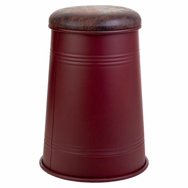 Taburetė Alexandra House Living Raudona Poliuretanas Metalinis drožlių plokštė 47 x 27 x 33 cm