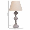 Настольная лампа Alexandra House Living Белый Серый Металл Ткань 220-240 V 25 x 50 x 25 cm