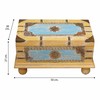 Dėžė Alexandra House Living Geltona Mėlyna Mango mediena 28 x 27 x 50 cm Tradicinis stilius