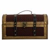 Chest Alexandra House Living Brown PVC Wood Metal Cloth 21 x 19 x 35 cm Estilo vintage