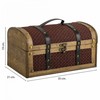Dėžė Alexandra House Living Ruda PVC Medžio Metalinis Audinys 21 x 19 x 35 cm Estilo vintage