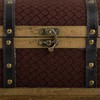 Dėžė Alexandra House Living Ruda PVC Medžio Metalinis Audinys 21 x 19 x 35 cm Estilo vintage