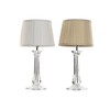 Galda lampa Home ESPRIT balti bēša metāla 60 W 220 V 25 x 25 x 50 cm (2 gab.)