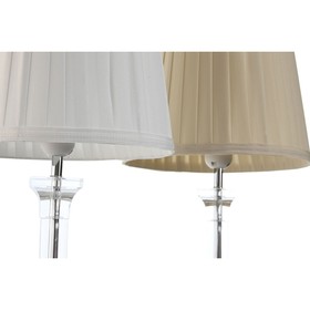 Stalinė lempa „Home ESPRIT“ balta smėlio spalvos metalinė 60 W 220 V 25 x 25 x 50 cm (2 vnt.)