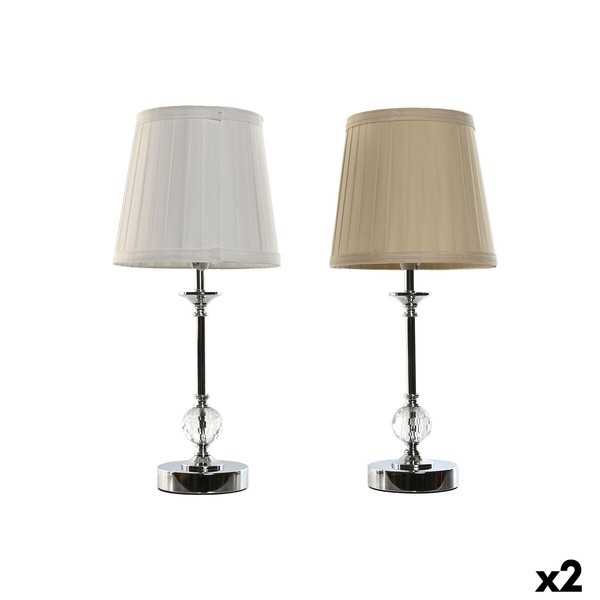 Laualamp Home ESPRIT valge beež metall 25 W 220 V 20 x 20 x 46 cm (2 tk)